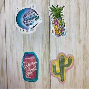 4 Pura Vida Stickers.
